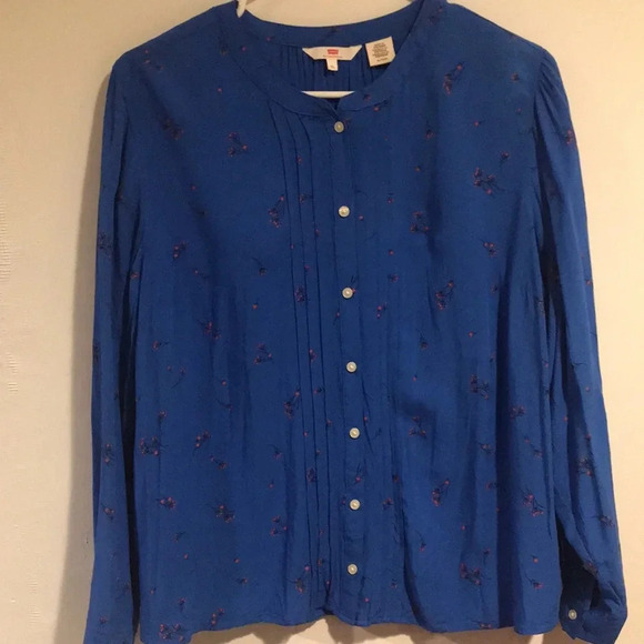 Levi’s Women’s Royal Blue Blouse with Flower Print - Picture 5 of 11